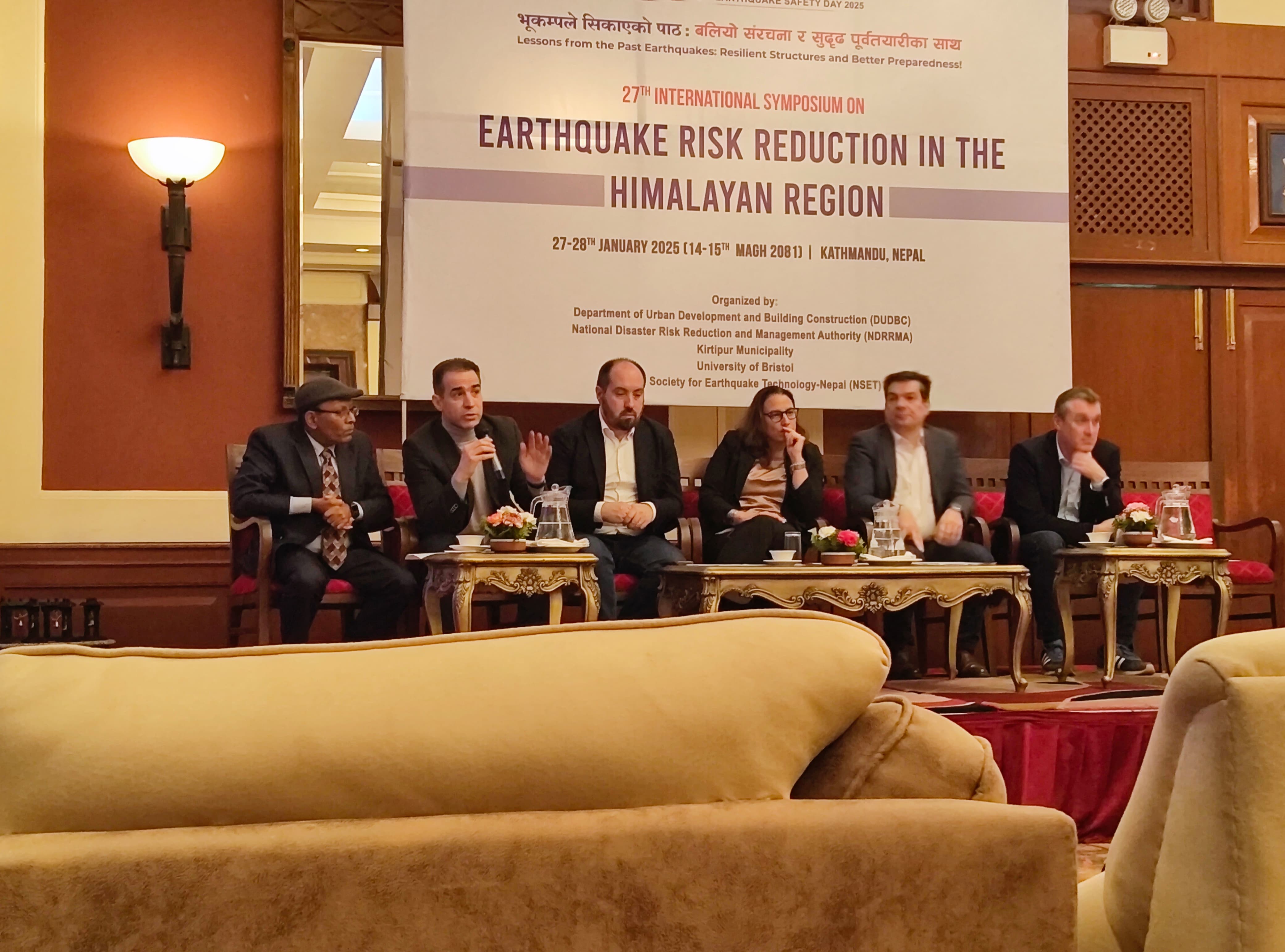 Prof. Pradhan delivered a speech on International symposium on E Q Risk Reduction in Himalaya Region