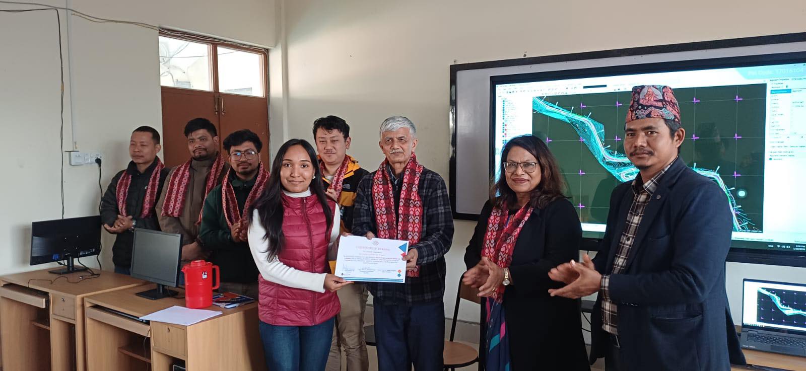 SW Road training course completed to Civil Engineering IV/II students