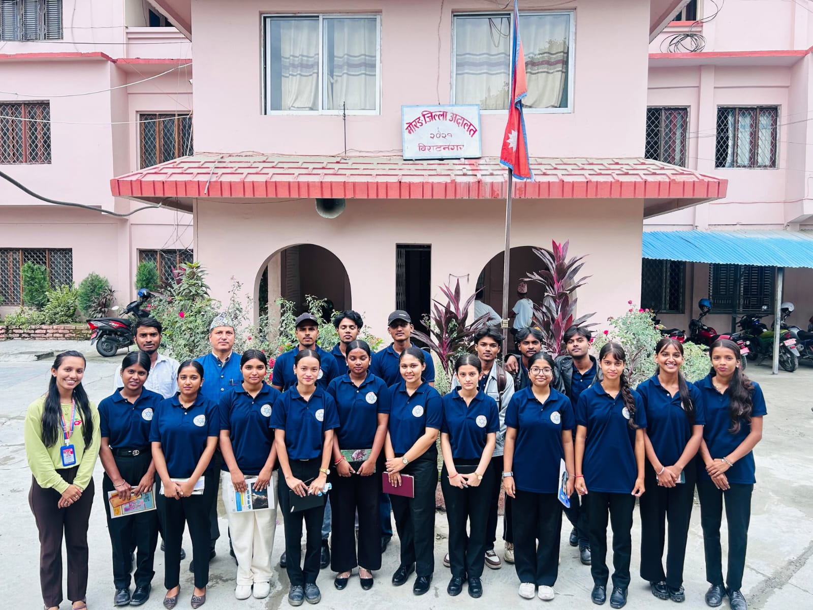 BBA-LL.B. First-Semester Students of Manmohan Institute of Law Visit Morang District Court